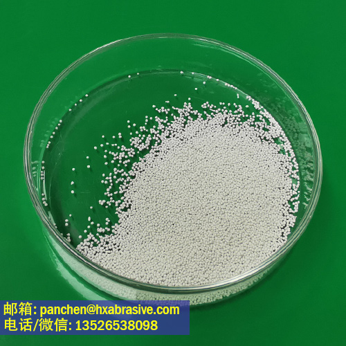 亮化喷丸用锆砂B20球形白色陶瓷丸0.6-0.85mm
