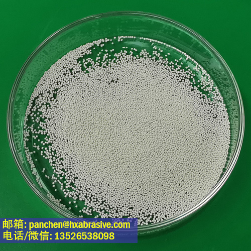 亮化喷丸用锆砂B20球形白色陶瓷丸0.6-0.85mm